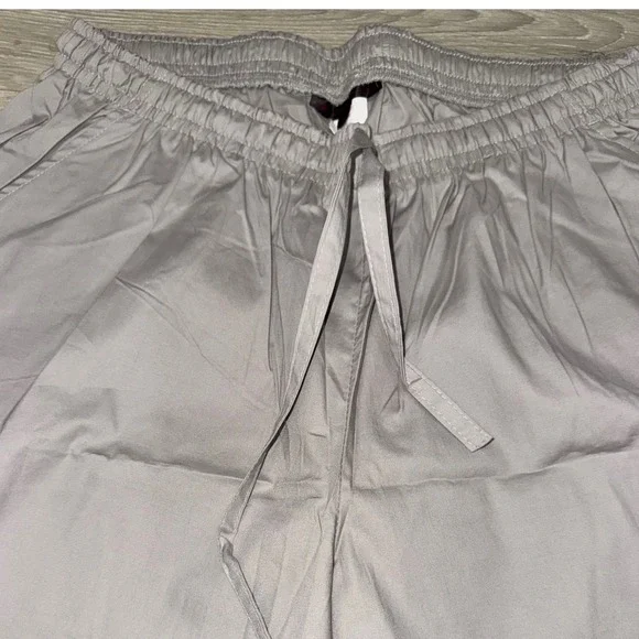 Flex Grey Wide Leg Scrub Pants Women's Plus Size‎ 2X Elastic Waist Drawstring - Picture 2 of 3